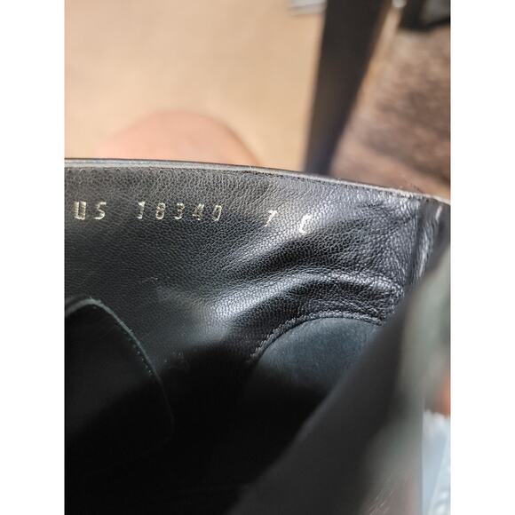 Salvatore Ferragamo Antila Ankle Boots Women's 7 Black Leather Lace Up Booties - Picture 8 of 10